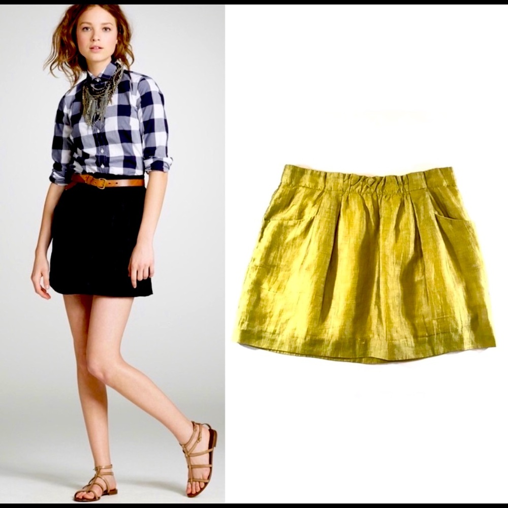 Green Jcrew holiday skirt